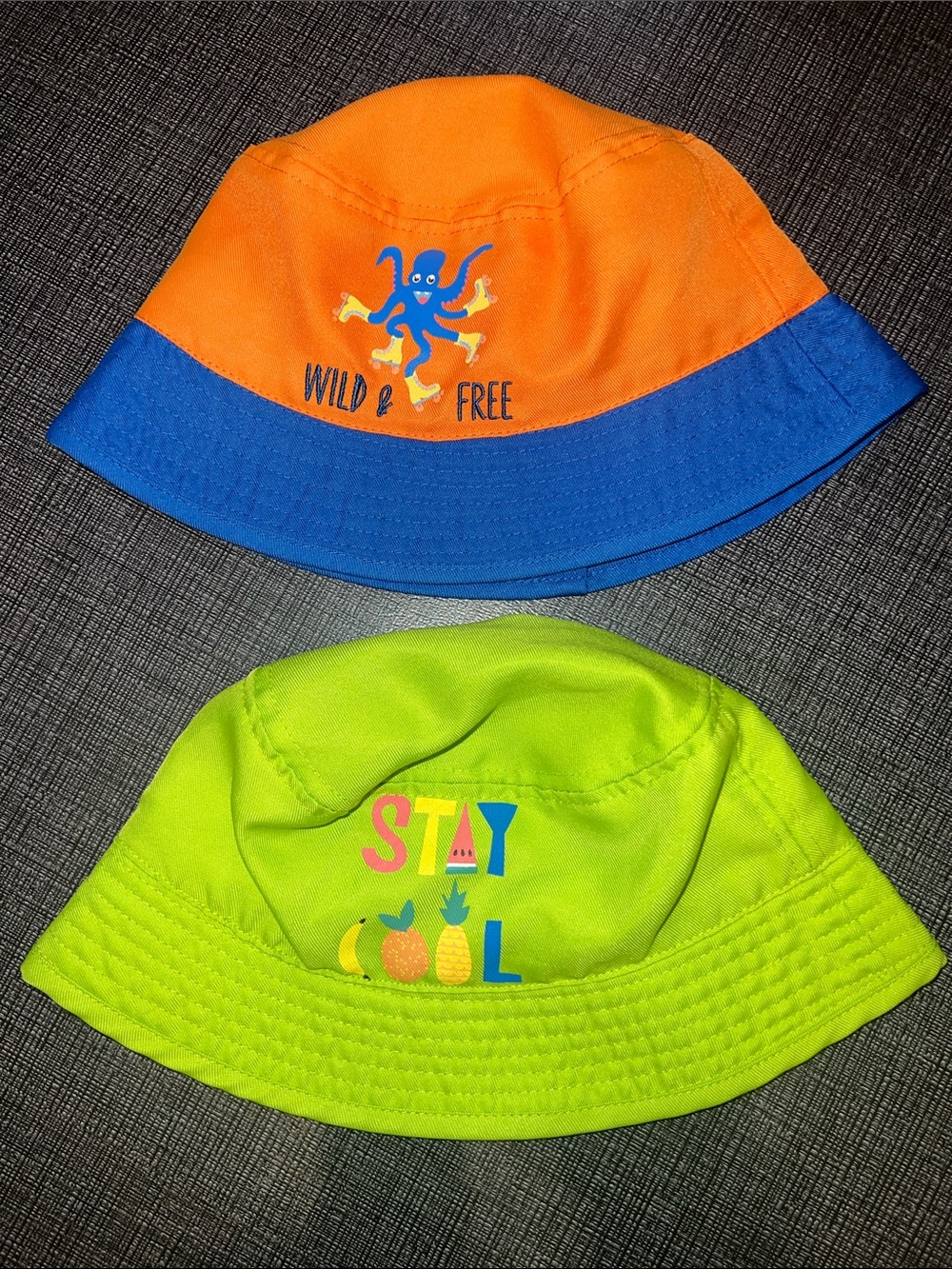 Kids Bucket Hat - Orange & Lime - Unbranded